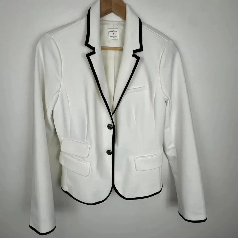 GAP White Blazer with Black Trim